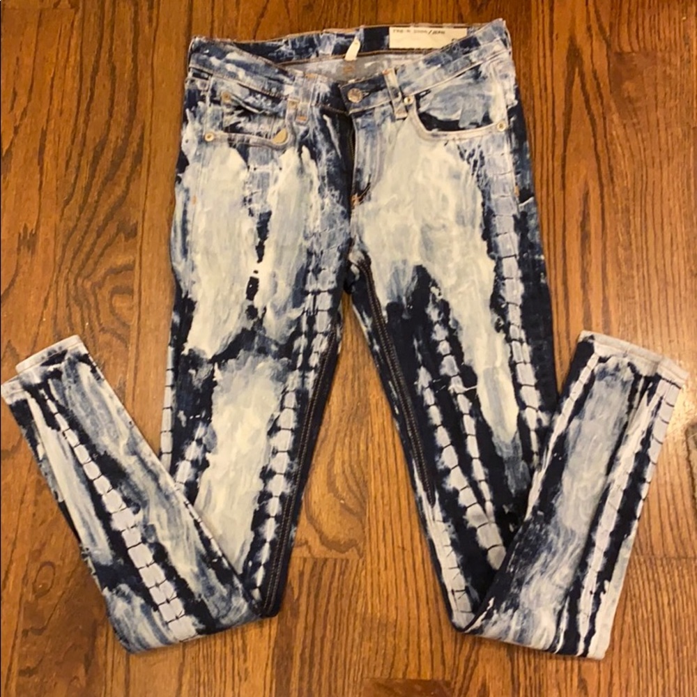 Rag & Bone skinny white washed jeans